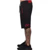 Verão novo algodão masculino shorts de comprimento de panturrilha ginásios de fitness casual corredores shorts vermelhos roupas esportivas shorts de musculação men271p