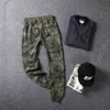 Hommes Dames Couple Camouflage Militaire Coton Pantalon Camp Formation Armée Vert Tricoté Long Fit Élastique Cheville Longueur Pantalon 210723
