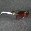 2023 Designer Glasses New Men White Black Buffalo Horn Midsightedness Sunglasses Reading For Women Glasses Male Sunnies