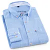 Camisas de manga longa de linho de algodão masculino de alta qualidade botão para baixo verão padrão ajuste casual camisas brancas conforto macio masculino brand201f
