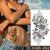 Autocollant de tatouage temporaire imperméable, je t'aime tatouage flash tatouages ​​imprimé papillon fleurs corporelles arts arts faux manches tatoo femmes femmes