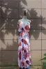 Beach Cover up Tunics for Leaves Print Long Kaftan Bikini Robe de Plage Sarong Wrap Swimsuit cover #Q568 210420