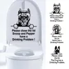 Wall Stickers Eco-friendly Paper Modern Humorous Toilet Sign Sticker For Washroom