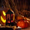 Party Decoration Halloween Temat Świecę LED Light Retro Czterokrotny Latarnia Wisząca Ornament Do Home Ogród Courtyard 2021ing