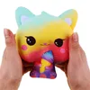 Creamy Scented Soft Squeezes Novelty Tryck Sensory Toys Cute Cartoon Cat Slow Rebound Toy Decompression Office Toys Presenter