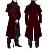 Château européen médiéval Vampire Diable Manteau Rouge Trench Cosplay Costume Moyen Âge Cour Victorienne Nobles Vêtements Y0903