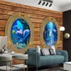 Papier peint Mural 3d Animal, paysage de dauphin océan mignon, amélioration de l'habitat moderne, salon chambre à coucher cuisine, peinture