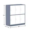 US stock Bedroom Furniture Locker Storage Cabinet - 6 Metal Wall Lockers for School and Home Storage Organizer273g