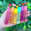 Lip Gloss 6 Colors Roll-on Fruit Oil Moisturizing Random Hydrating Transparent Cosmetics C Long Lasting X4j5