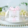 Upscale Wedding Favors Gift Box Candy Boxes for Christening Baby Shower Birthday Event Party Supplies Wrap Holders with Ribbon 211108