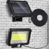 100/128LED lumière solaire capteur de mouvement extérieur Recharge applique murale solaire étanche lumière LED d'urgence rue jardin porche lampe