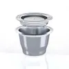 Wersja Regulgable Filtr kawy Espresso Capsulas Ze Stali Nierdzewnej Nespresso Refillable Capsule wielokrotnego użytku dla ESSENZA MINI 211008