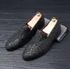 Fait à la main étincelant cristal strass mocassins chaussures de luxe daim sans lacet gland hommes robe fête et mariage chaussures de luxe