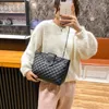 Women Fashion Bag Casual Rhombus Embroidery Thread Chain Bags Women's Shoulder Diagonal Handbag Large Capacity Diamond Lattice Big Tote