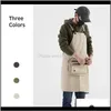 Textiles Home & Gardenunisex Waterproof Apron For Handwork Man Woman Cotton Canvas Antifouling Working Outfit Aprons With Adjustable Strap Wa