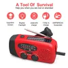 AM/FM NOAA Solar Weather Radio مع 2000 مللي أمبير في الساعة شحوم المصباح LED Hand Crank LED