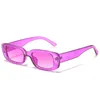 15 Colors Flat Narrow Design Women Fashion Sunglasses Pure Color Thick Frame With UV400 Lenses Beautiful Lady Glasses