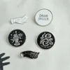 Pins, Brooches 5pcs/set DRAW SKULLS LOVE OR DIE Kills Enamel Brooch Denim Clothes Pin Shirt Badge Punk Fashion Jewelry Gift For Friend