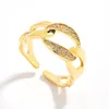 D08 anneaux de galvanoplastie simples avec ouverture réglable bague de conception personnalisée or argent 2 couleurs pour hommes femmes 2 pièces