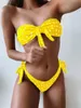 Kvinnors badkläder Kvinnor Bikini 2022 Bra och shorts Set Ladies Swimsuit Polka Dot Print Sexig 2 Piece Women Swiming Suit