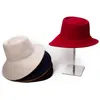 Lawliet 100٪ الصوف فيلت الشتاء القبعات للنساء واسعة بريم فيدورا الإمالة المدمية