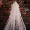 Nieuwe bruiloft accessoires wit / ivoor mode sluier twee laag bruids sluiers met kam hoge kwaliteitCCW030
