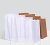 2000 pieces kraft paper oil-proof food bag square bottom disposable take-out storage bread packaging bags size