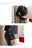 Nowa wiosenna moda damska stojak z długim rękawem w pojedynczym piersi blok kolorowy granatowy styl szczupły płaszcz kurtki SMLXL196D