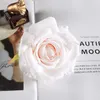 30pcs / lot 12cm grand blanc artificiel rose soie têtes de fleurs bricolage décoration de mariage couronne scrapbooking artisanat fausses fleurs 210624