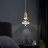 Customizable Postmodern Matsal K9 Crystal LED Pendant Lampor Sovrum Lampa Bedside Chandelier AC 110V 220V