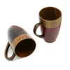 Handmade Wooden Cup Wood Coffee Tea Beer Juice Milk Water Mug Primitive Natural 210827