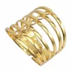 Cuff Bracelets for Women Punk Wide Bangles Gold/silver Color Femme Fashion Feminino Pulseira Q0717