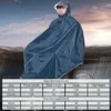 QIAN Men/Women Impermeable Raincoat Electromobile/Bicycle Hooded Poncho Thick Visable Transparent Hood Gear Coat 211025