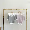 Sommer Gestreifte Gestrickte T-shirt Tops Frauen Kurzarm Sailor Kragen Casual Fashion Tees Pullover Koreanische Damen T-shirt 210513