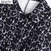 Kvinnor Vintage Big Pockets Patch Leopard Print Shirt Coat Kvinna Långärmad Oregulära Casual Jackor Chic Tops CT633 210420