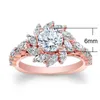 Eheringe Mling Exquisite Kristall Sonnenblume für Frauen Bijoux Anel Femme Band Verlobungsring Statement Schmuck Liebhaber Geschenke6823235