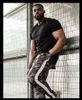 Fashion Men New Camo Print Joggers Pencil Pants Male Side Striped Elastic Waist Drawstring Camouflage Pant Casual Trousers