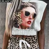 Jupe et chemisier d'été pour femmes ensembles imprimé léopard taille élastique cordon femmes mode décontractée élégant deux pièces ensemble 210515