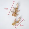 Gold Leaf Bridal Clips Pins Crystal Floral Wedding Hair Piece Accessories Handmade Women Headpiece Jewelry