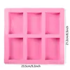 6 Grids Rectangle Silicone Moulds Cake Biscuits Baking Mould Chocolate Dessert Molds Bread Jelly Molds Kitchen Bakeware Tool BH5097 TYJ
