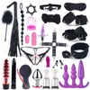 Bondage G Spot Dildo Vibrator Anal Plug Set Sex Toys for Women Whip Handcuffs BDSM EXOTIC Adult Games3306411