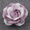 Fiori a rosetta bicolore da 2,2 "Fiori di rosa con retro piatto per accessori per capelli Spille Decorazione di nozze 9 colori U Scegli 100 pezzi