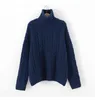 H.SA Frauen Rollkragenpullover Koreanischer Stil Twisted Pull Tops Herbst Winter Pullover Strickjacke Jacke Mantel 210417