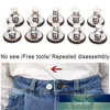 10 pcs Réglable Nail Free Metal Buttons Jeans Button Pins No Sew Instant Replacement for Men Women for Diy Couture Clothes Factory price expert design Quality Latest