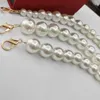 Marca cinghia perla per borse accessori per borsetta per borsetta manette a catena graziosa con tatene donne parti di chiusura dorata 264j
