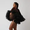 black dress maternity shoot