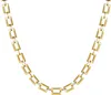 4,8 mm 17 pollici oro/argento collana a catena a maglia cava quadrata in acciaio inossidabile per donna uomo moda regalo di Natale