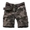 Premium Qualité Camouflage Cargo Shorts Hommes Casual Militaire Armée Style Plage Lâche Baggy Poche Mâle Vêtements 210806