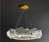 Moderne eenvoudige markering acryl led kroonluchter lamp eetkamer slaapkamer hanglamp studie living decor lotus blad