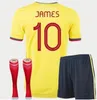 21 22 23 Colombia Away Soccer Jersey 2021 2022 James Copa America Football Shirt Falcao Cuadrado Valderrama Camiseta de Futbol Maillot Man Kids Kit Volledige Set Sokken